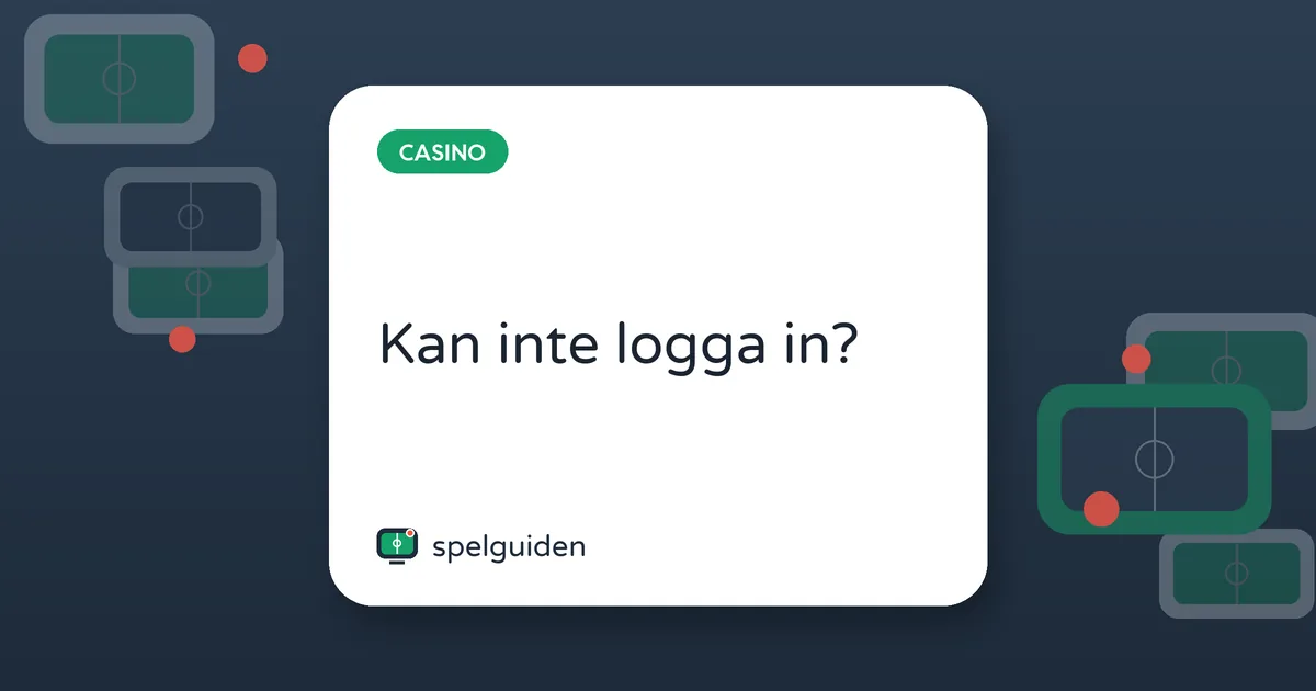 Kan inte logga in?